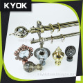 KYOK home decoration double Curtain rod accessories, curtain rod wholesale & curved shower curtain rod factory in Foshan